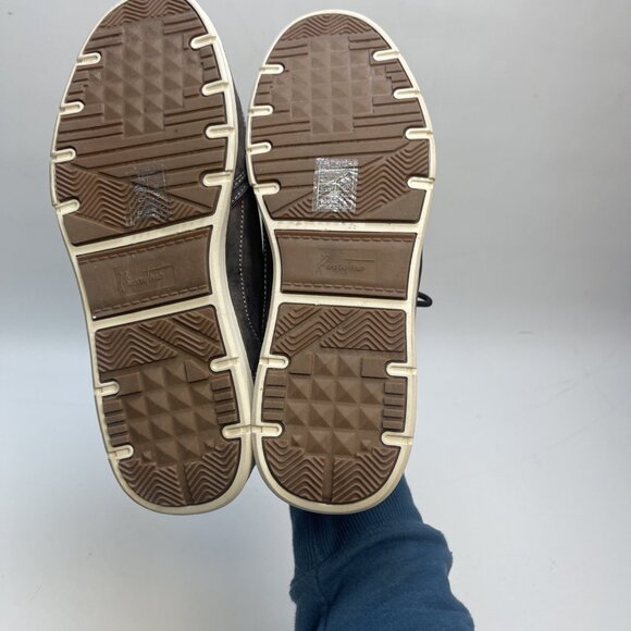 Riverstone Grey Gun smoke Leather Dress Shoes Zipper / Lace Preppy Men Sz 9 US - Picture 8 of 13